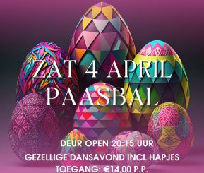 PAASBAL Zat 30 maart-2